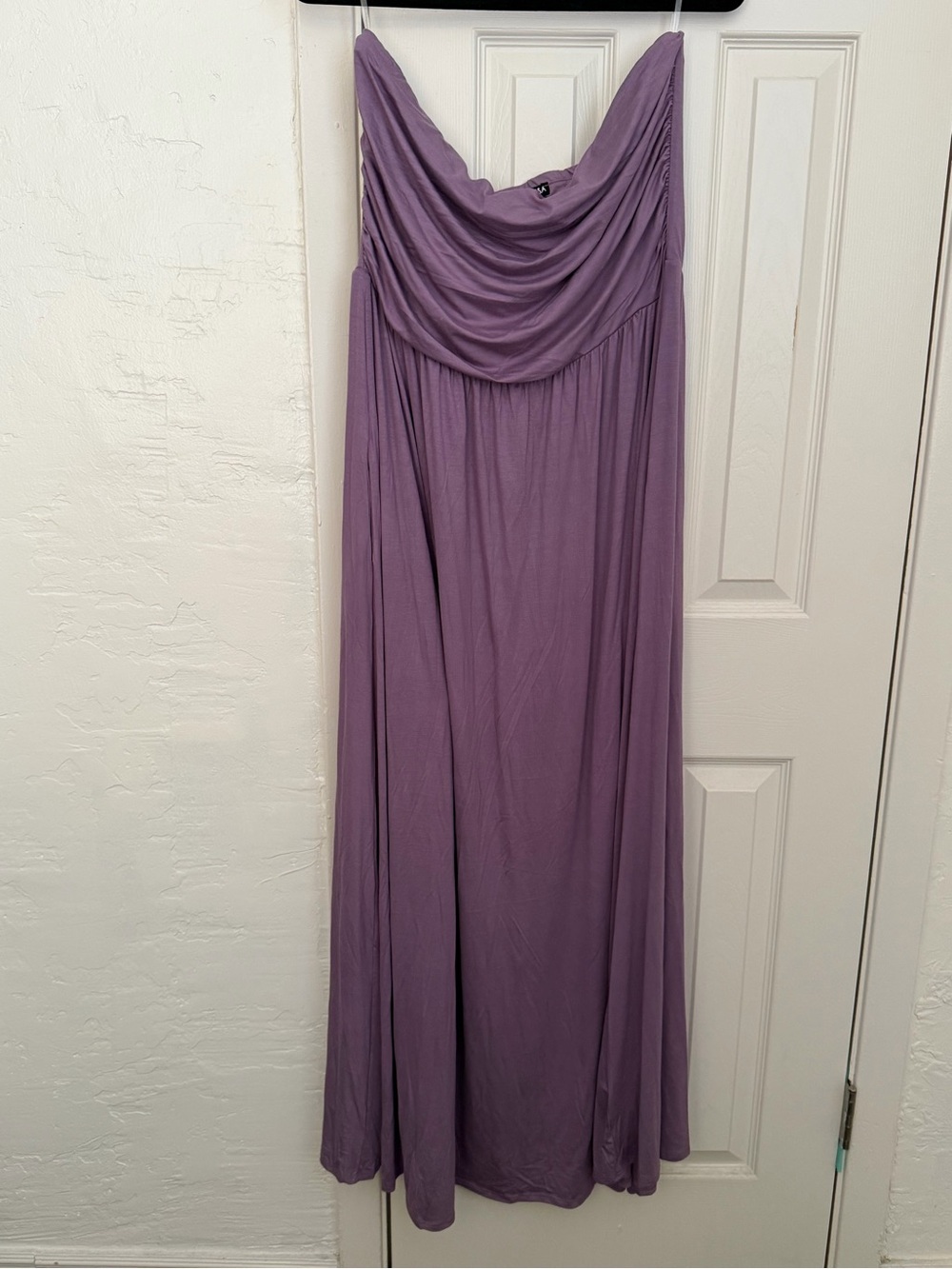 Heimish Lavender Strapless Draped Maxi Dress - 3X